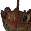 rusty shipwreck